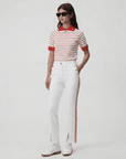 Women's Button Bootscut Pants - Off White - Erthe Golf