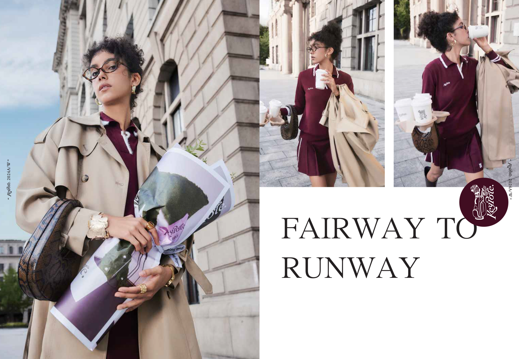 Keypote Long Sleeve Knited Top - Burgundy - Erthe Golf