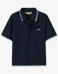 Keypote Navy Blue Shortsleeve Knit Polo - Erthe Golf