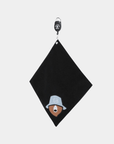 Bucket Bear Square Ball Towel - Black - Erthe Golf