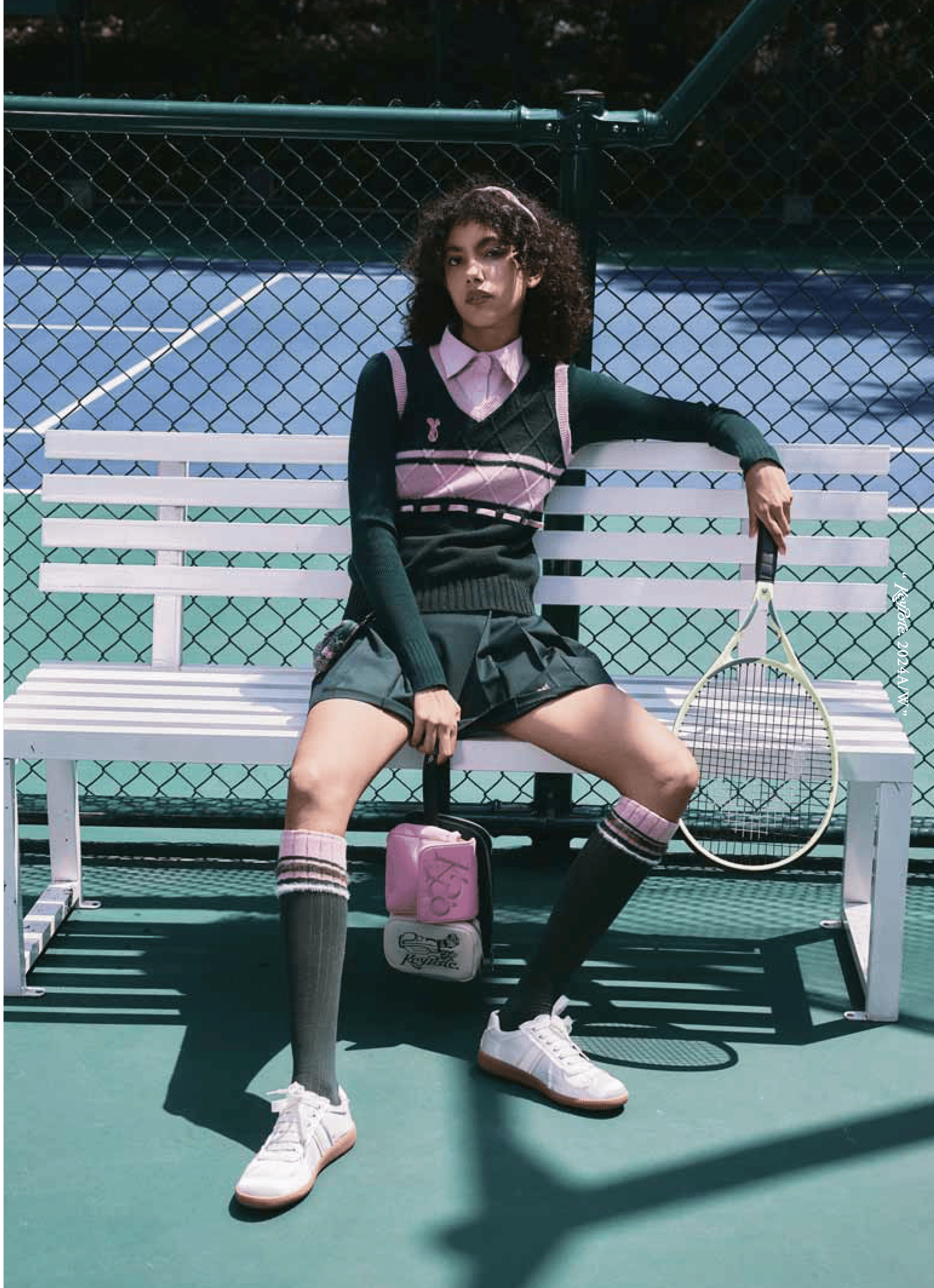 Keypote Knitted Vest - Forest Green - Erthe Golf