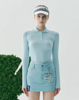 Keypote Women's Long Sleeve Polo - Blue - Erthe Golf