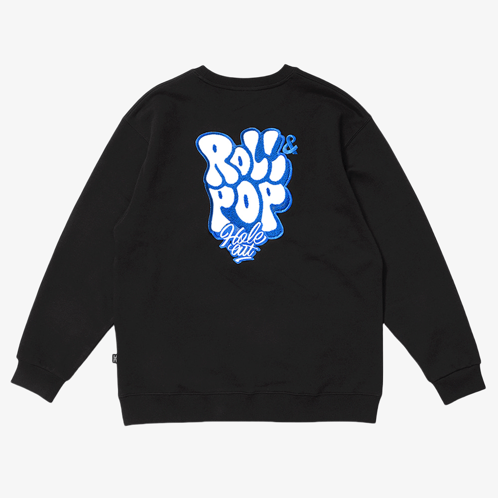 Yorf Golf Crewneck Roll & Pop Black - Erthe Golf