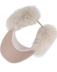 Master Bunny Edition Women's Fur Visor - Beige - Erthe Golf