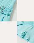 Keypote Aqua Blue Pleated Short Skirt - Erthe Golf