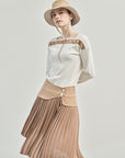 Women's Horse Riding Skirt - Beige - Erthe Golf
