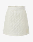 Women's Houndtooth Quilting Skirt - Cream - Erthe Golf