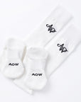 Women's Logo Long Socks - Off White - Erthe Golf