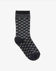 Unisex Jaquard Middle Socks - Black - Erthe Golf