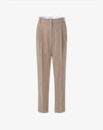 Women's Wool Tailored Pants - Beige - Erthe Golf