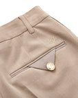 Women's Wool Tailored Pants - Beige - Erthe Golf