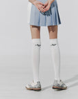 Women's Logo Long Socks - Off White - Erthe Golf