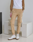 Women's Windbreaker Jogger Pants - Beige - Erthe Golf