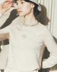 Women's Raglan Color Block Knit - Cream - Erthe Golf