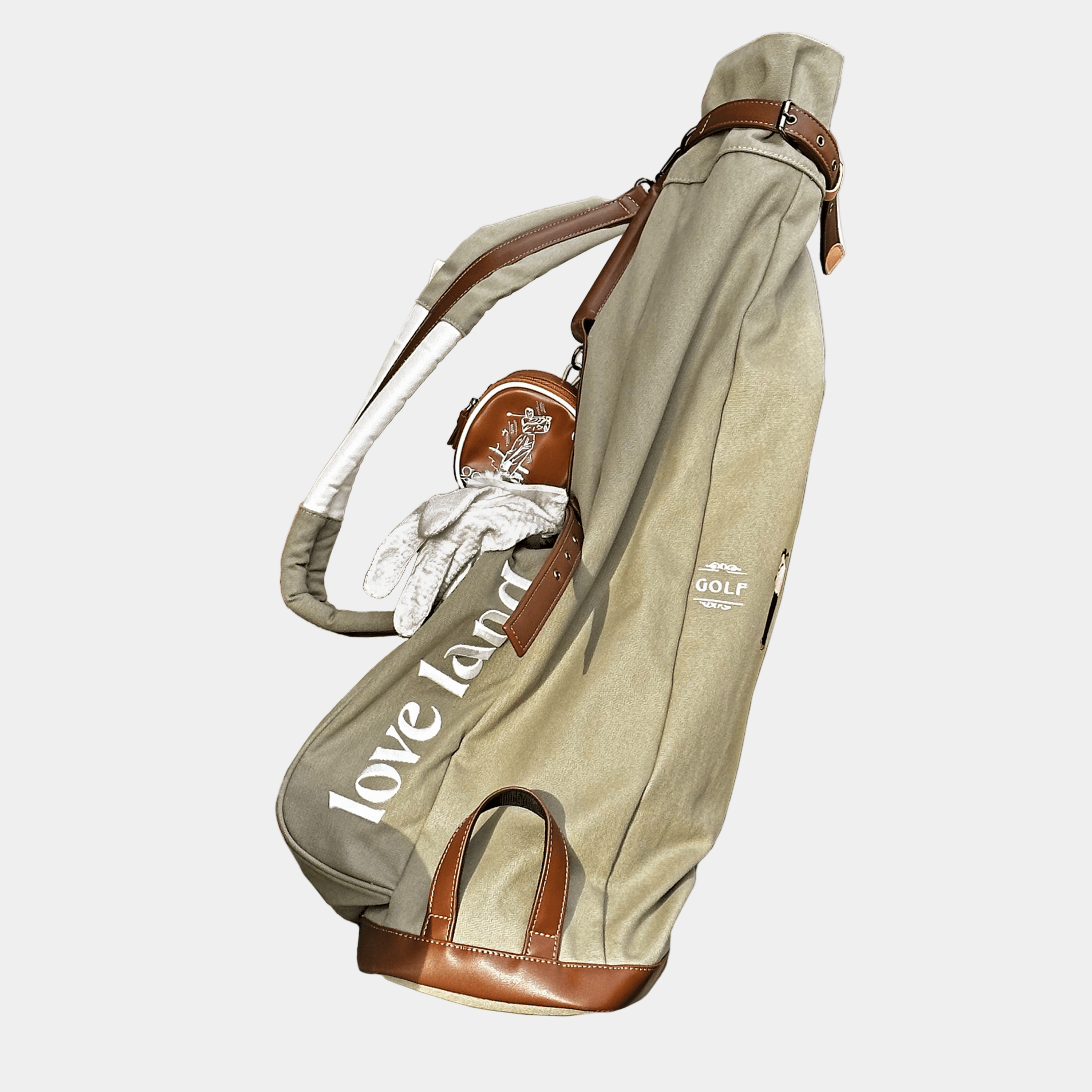 Loveland Foldable Golf Pencil Bag - Olive Green | Erthe Golf