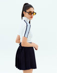 Gradient Blue Polo and Skirt Set - Erthe Golf