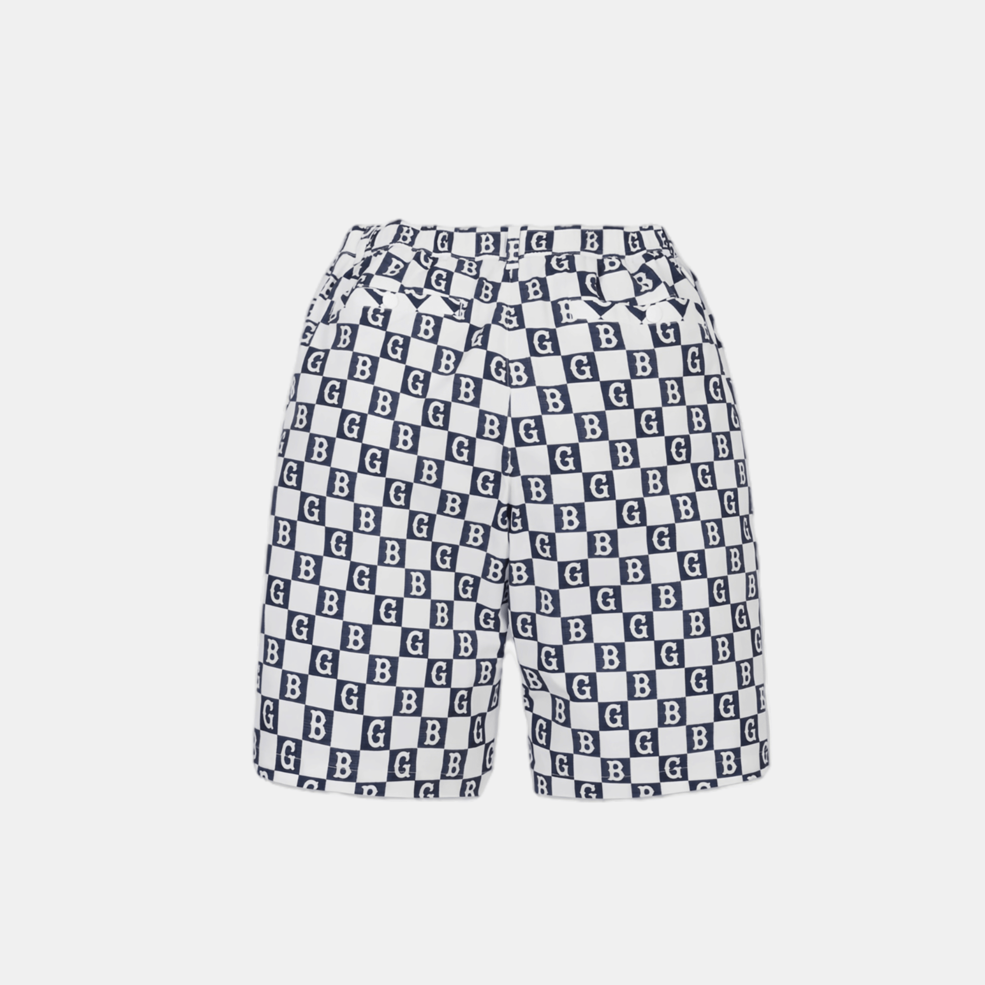 Golden Bear Men's Checker Board Shorts - White - Erthe Golf