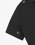 Women's Moon Embroidery Half Zip - Up Sweat - Black - Erthe Golf