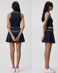 Women's Collared Skirt Set - Navy Blue - Erthe Golf