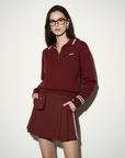 Keypote Women's Polo Set - Burgundy - Erthe Golf