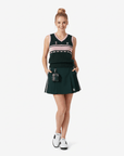 Keypote Women Knitted Vest Skort Set - Green - Erthe Golf