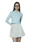 Women Polo Skirt Set - Blue/White - Erthe Golf