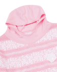 Women's Striped Letter Hoodie Sweater - Pink - Erthe Golf