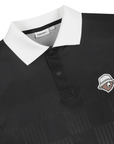 Men's Printed Collar Tee - Black - Erthe Golf