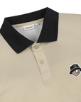 Men's Printed Collar Tee - Beige - Erthe Golf