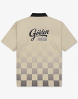 Men's Printed Collar Tee - Beige - Erthe Golf