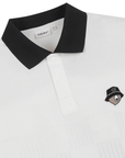 Men's Printed Collar Tee - White - Erthe Golf