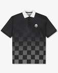 Men's Printed Collar Tee - Black - Erthe Golf