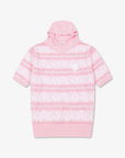 Women's Striped Letter Hoodie Sweater - Pink - Erthe Golf