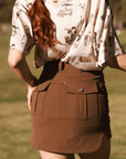 Loveland Studded Golf Skort - Brown - Erthe Golf