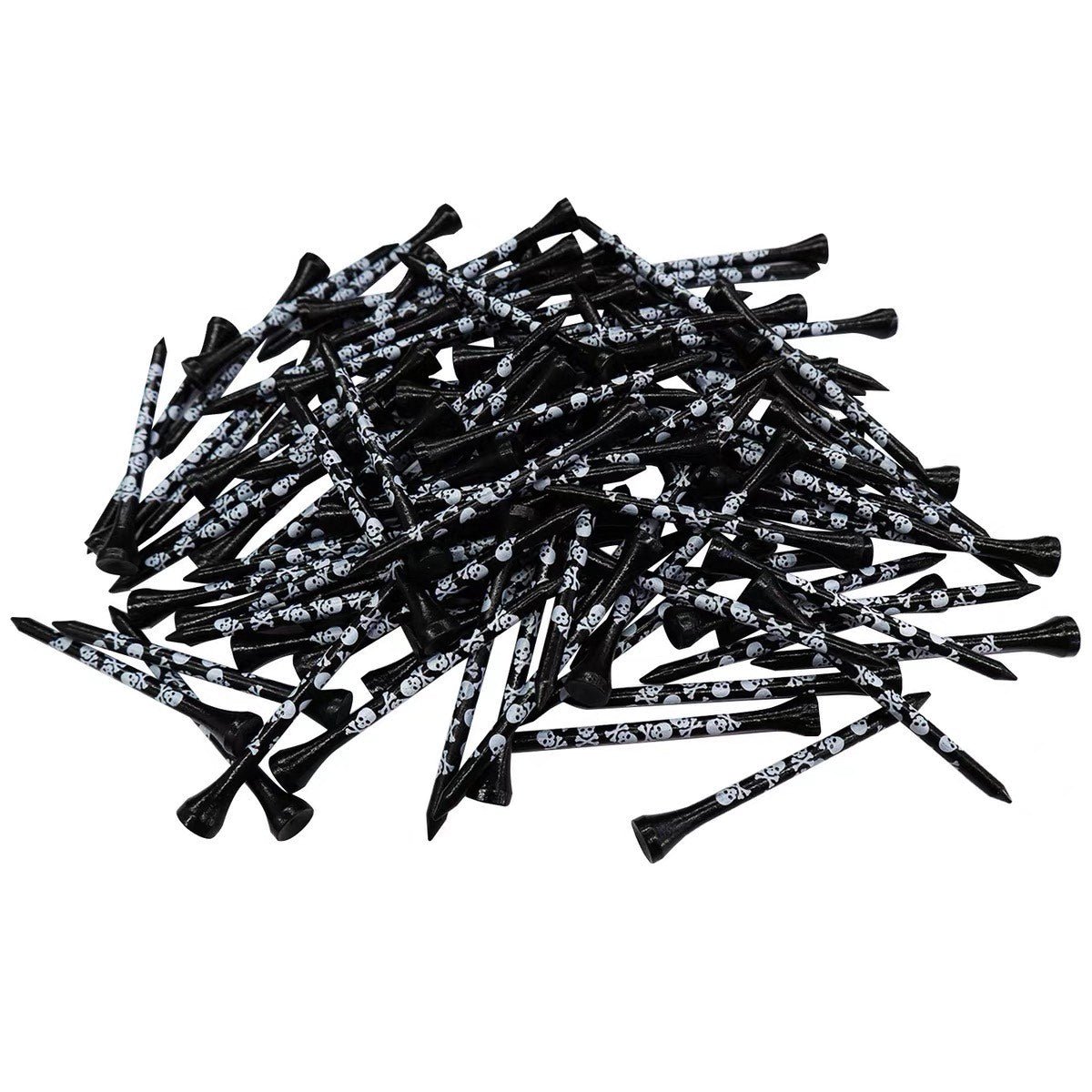 Wide Head Black Skull Tee - Erthe Golf