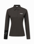 Master Bunny Edition Women's Long - Sleeve Polo - Brown - Erthe Golf