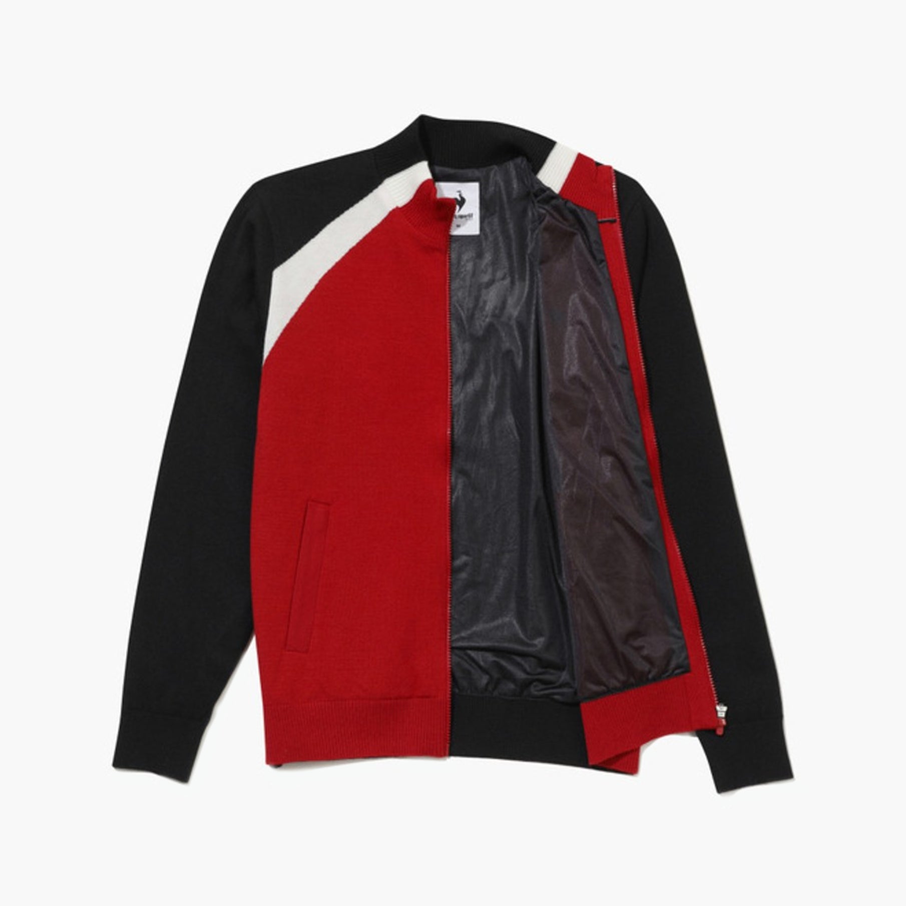 Le Coq Sportif Men's Windproof Full Zip Cardigan - Red | Erthe Golf