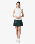 Keypote Women Sleeveless Knitwear Skort Set - White/Dark Green - Erthe Golf