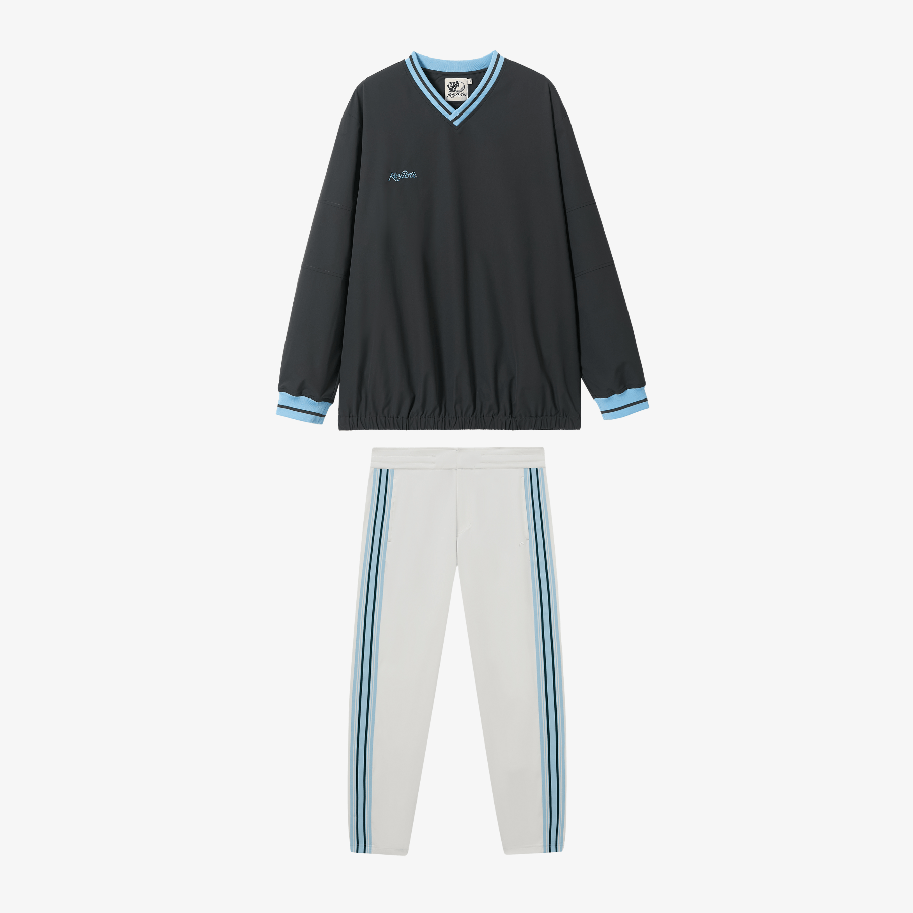 Men Pullover Joggers Set - Blue/White - Erthe Golf