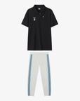 Men Polo Joggers Set - Black/White - Erthe Golf