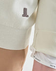 Lanvin Blanc Wool Blend Knit Top - Gray - Erthe Golf