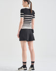 Lanvin Blanc Black Stripe Knit Top - Erthe Golf