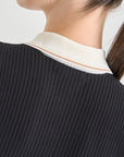 Lanvin Blanc Black Stripe Knit Top - Erthe Golf