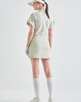 Lanvin Blanc Light Khaki Mini Skirt - Erthe Golf