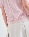 Lanvin Blanc Pink Mock Neck Top - Erthe Golf