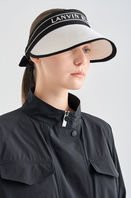 Lanvin Blanc Women's Knit Visor - Off White - Erthe Golf