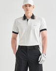 Lanvin Blanc Off - White Half Sleeve Polo Top - Erthe Golf
