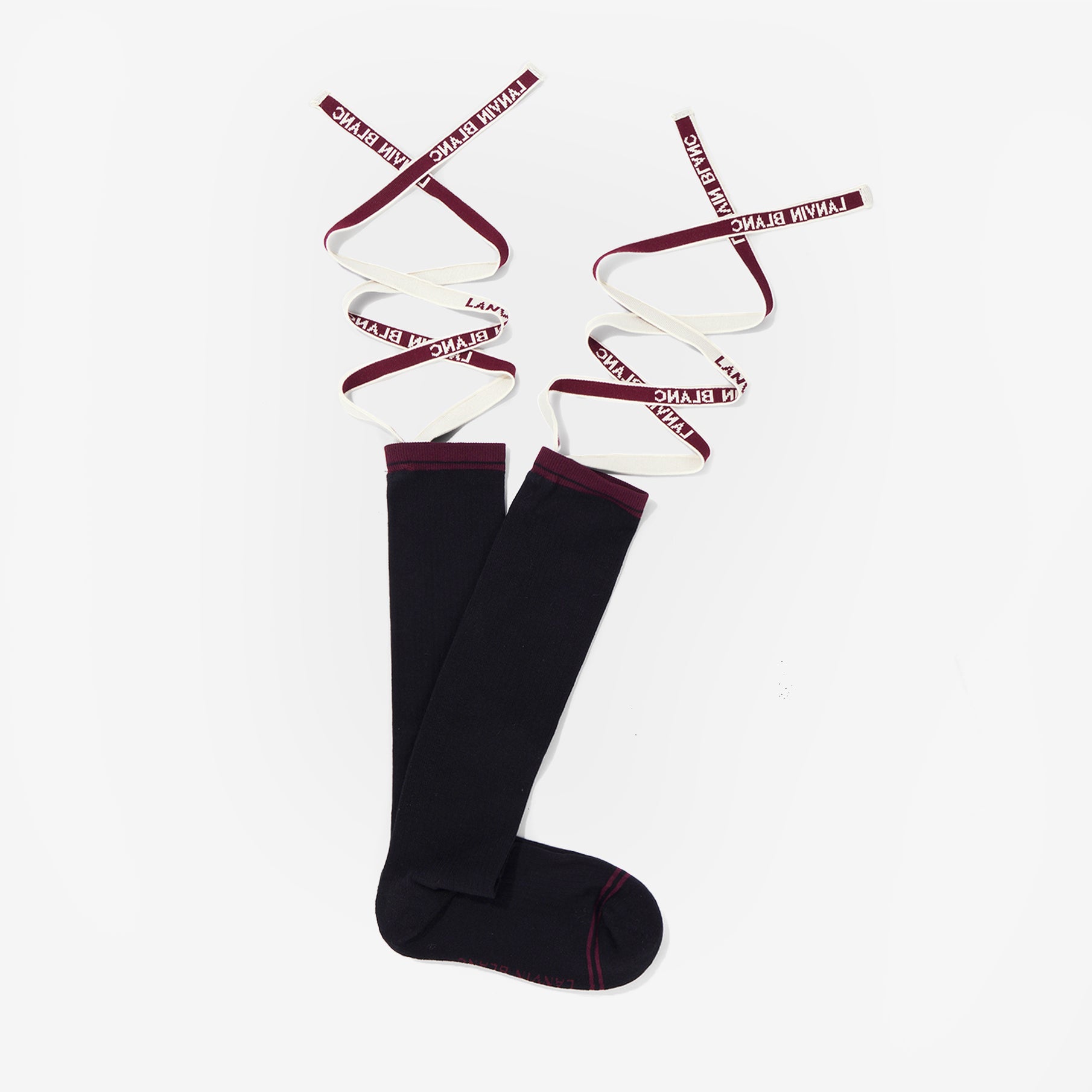 Lanvin Blanc Women's Socks - Black - Erthe Golf