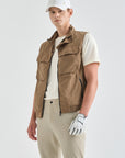 Lanvin Blanc Men's Pocket Vest - Camel - Erthe Golf