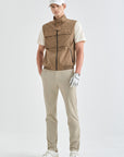 Lanvin Blanc Men's Pocket Vest - Camel - Erthe Golf